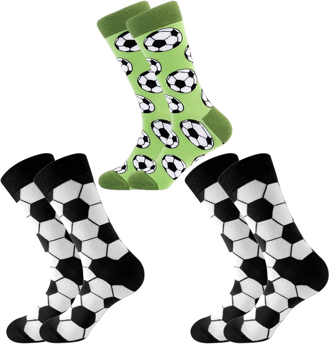 1147x1200-10 3 Paar Sportsokken Voetbal Sokken - Zweetabsorberend en Ademend - Klassiek Ontwerp - Afbeelding 1
