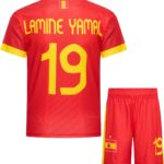 Lamine Yamal Voetbaltenue Spanje Thuis - Voetbalshirt en Broekje - Voetbaltenue kinderen en Volwassenen - Maat M