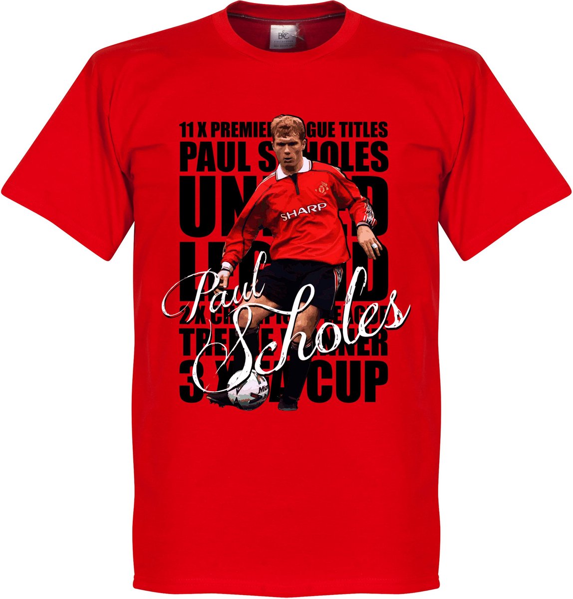 1148x1200-2 Paul Scholes Legend T-Shirt - Rood - Kinderen - 152 - Afbeelding 1