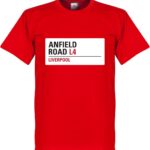Anfield Road Sign T-shirt - Rood - Kinderen - 116