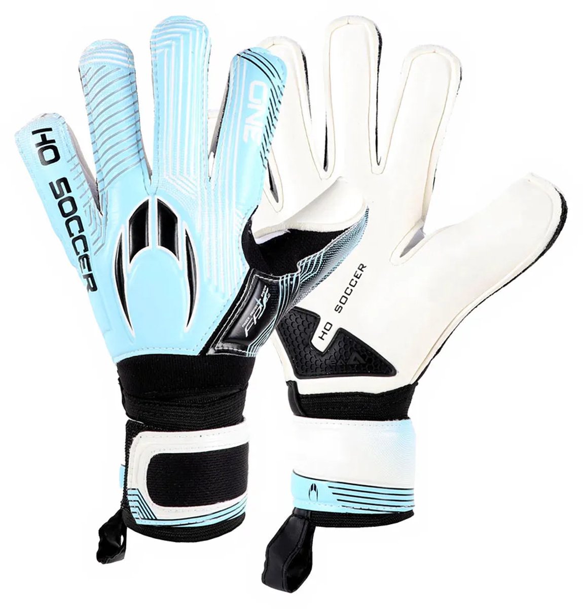 1150x1200-1 Ho Soccer One Blade Fl Protek Keepershandschoenen Blauw,Zwart 8 - Afbeelding 1