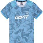 Cruyff- T-shirt - Sportshirt - Donkerblauw - Voetbal - Maat 152