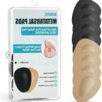 4 Stuks Antislip Voetbal Ondersteunende Pads voor Metatarsale Pijnverlichting en Bescherming - Zwart en Abrikoos