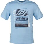 Umbro Layered Box Logo Graphic T-shirt Met Korte Mouwen Blauw L Man