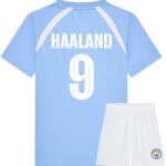 Manchester City Haaland Voetbaltenue Thuis - 2025-2026 - Voetbal Tenue Kinderen - Shirt en Broekje - Jongens en Meisjes -- Maat 164