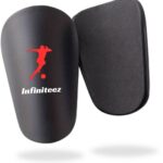 Infiniteez - Mini Scheenbeschermers voetbal - Ultra Light - One Size - 10x6cm - Mini Shinpads - Scheenbeschermers - Zwart