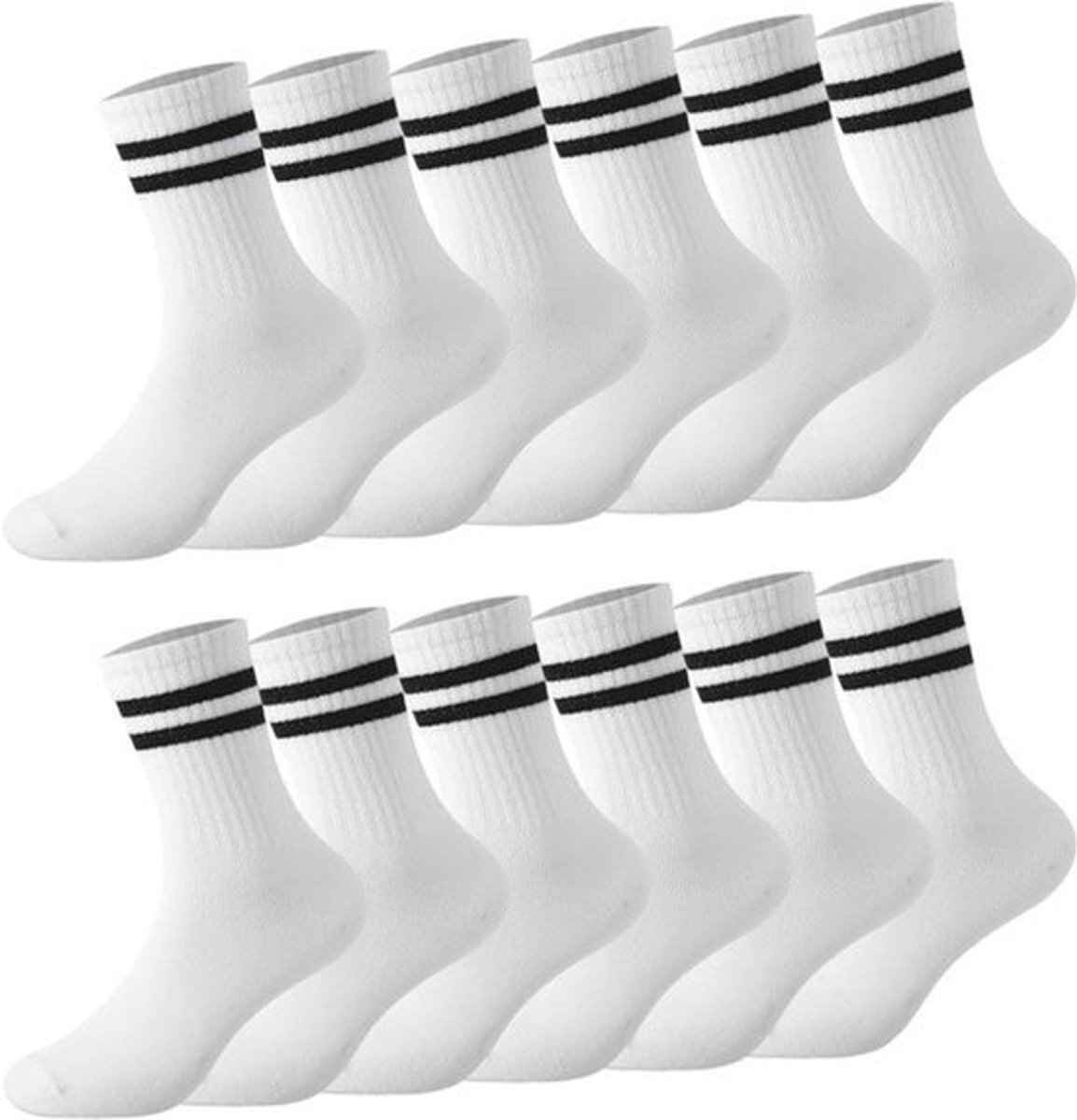 1154x1200 6 paar geurremmende en ademende antislip sportsokken - Wit Eén Maat - Afbeelding 1