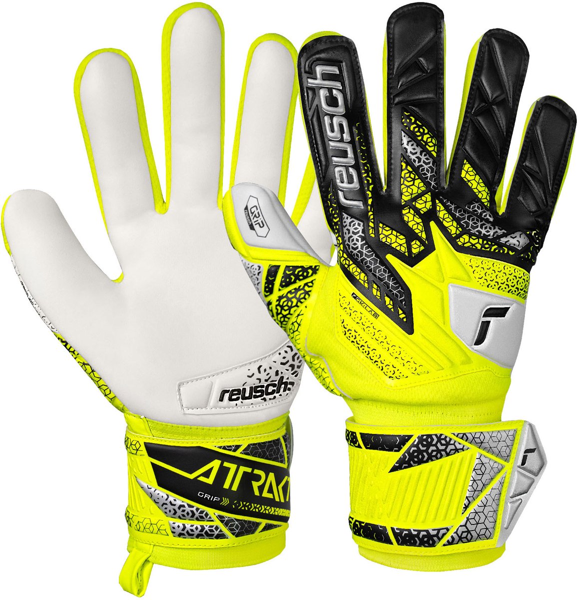 1155x1200-10 Reusch Attrakt Grip Keepershandschoenen Geel 8 1/2 - Afbeelding 1