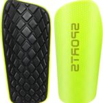 Duurzame Voetbalschermers voor Kinderen met Antislip Mouwen - Sterke Bescherming en Comfortabele Pasvorm (Fluorescent, XL)