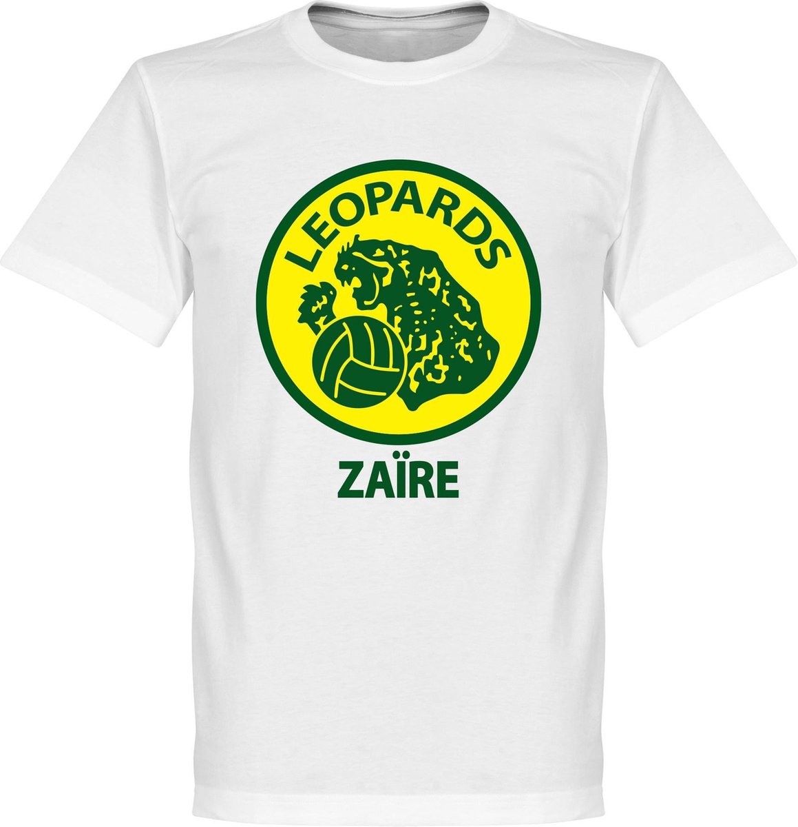 1159x1200-1045 Zaire Leopards T-Shirt - Wit - S - Afbeelding 1