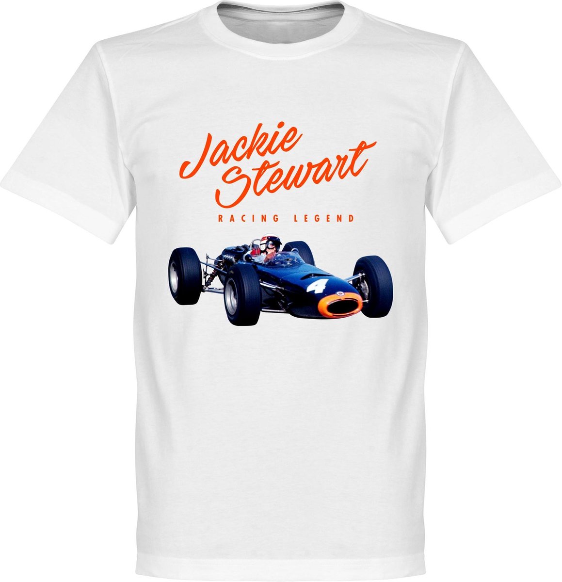 1159x1200-1065 Jackie Stewart Monaco T-Shirt - Wit - L - Afbeelding 1