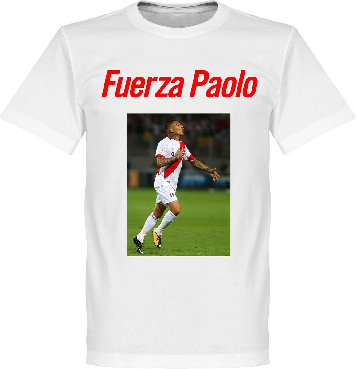 1159x1200-1076 Fuerza Paolo Guerreiro T-Shirt - Wit - M - Afbeelding 1