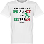 Not Only Am I Perfect, I'm Italian Too! T-Shirt - XS
