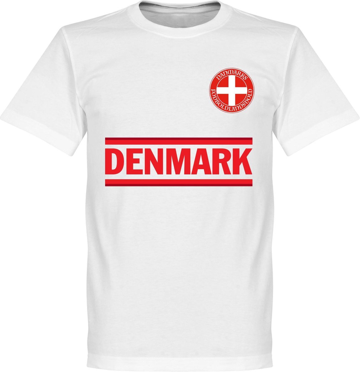 1159x1200-194 Denemarken Team T-Shirt - Wit - 5XL - Afbeelding 1
