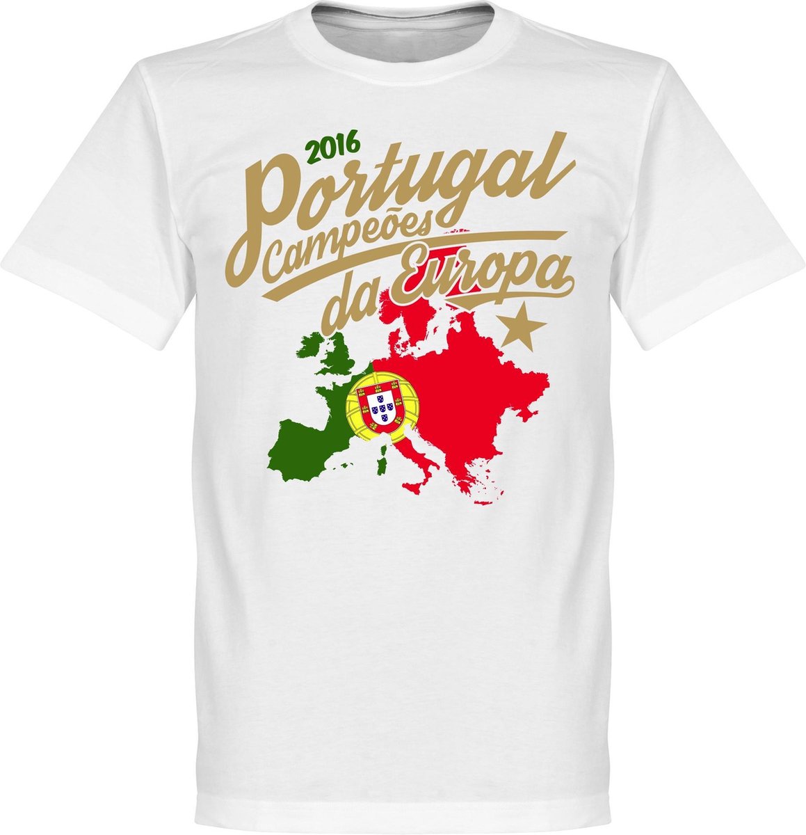 1159x1200-254 Portugal Campeoes Da Europa 2016 T-Shirt - 5XL - Afbeelding 1