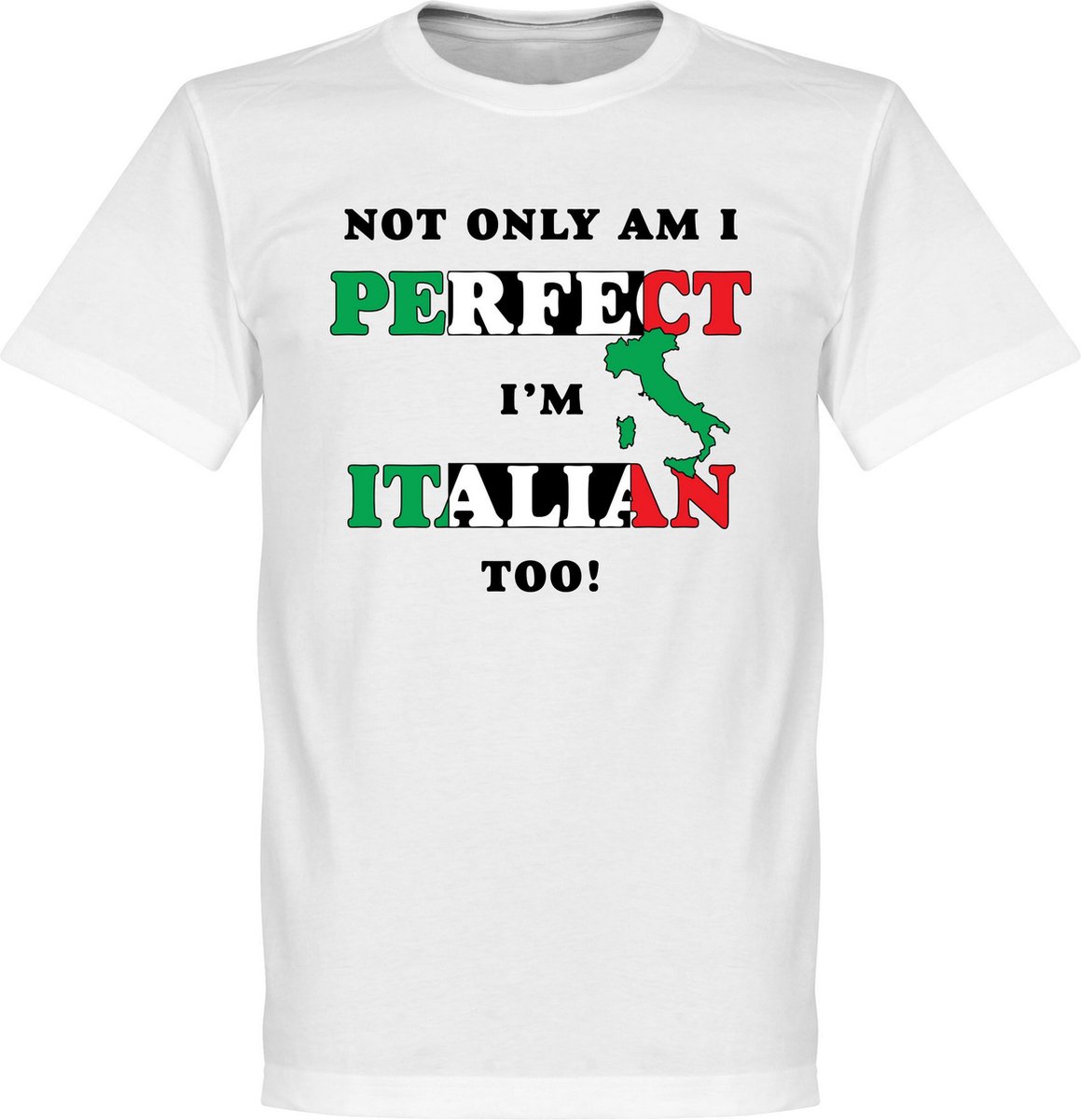1159x1200-278 Not Only Am I Perfect, I'm Italian Too! T-Shirt - KIDS - 128 - Afbeelding 1