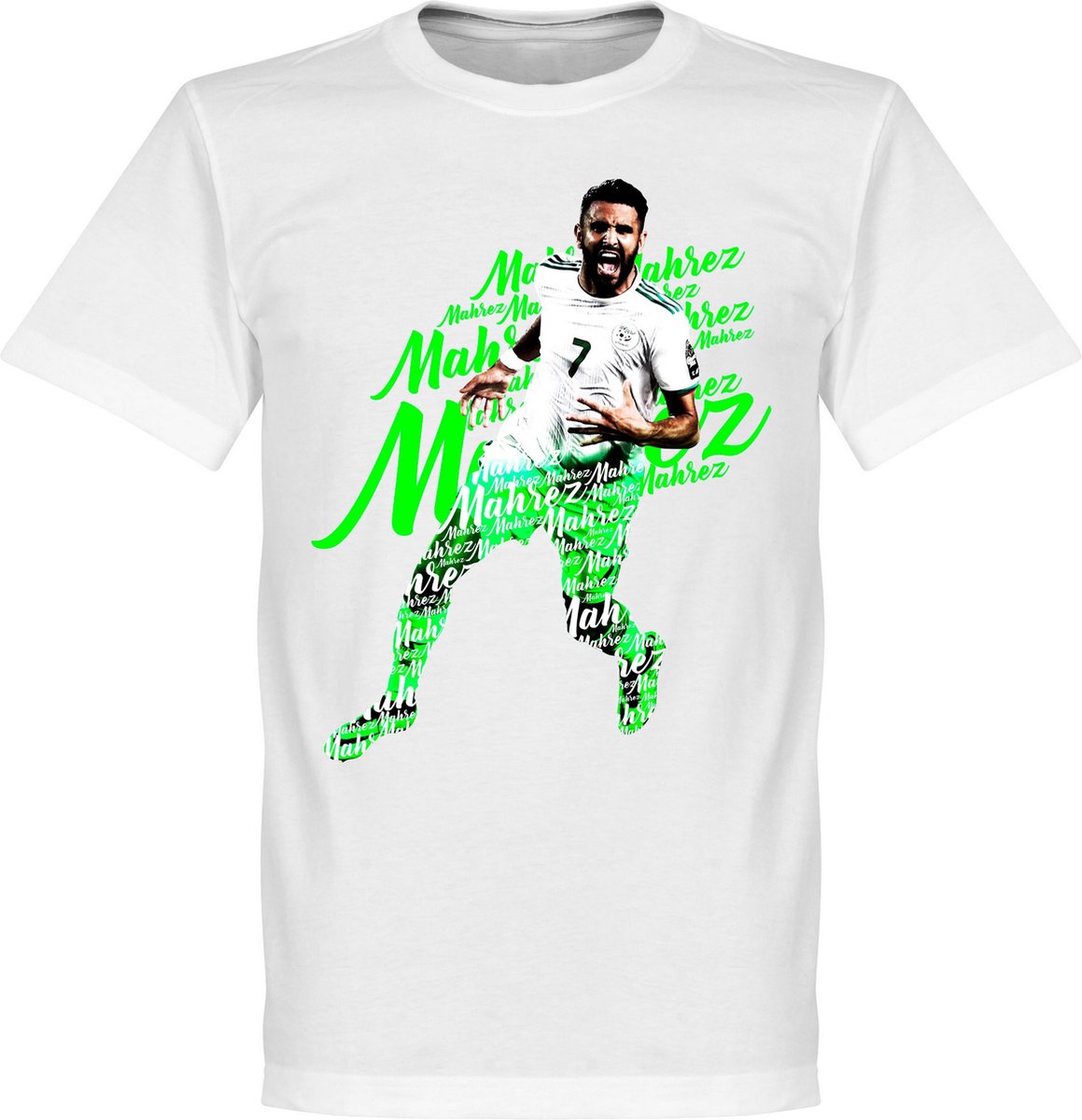 1159x1200-370 Mahrez Script T-Shirt - Wit - XXXL - Afbeelding 1