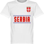 Servië Team T-Shirt - Wit - S