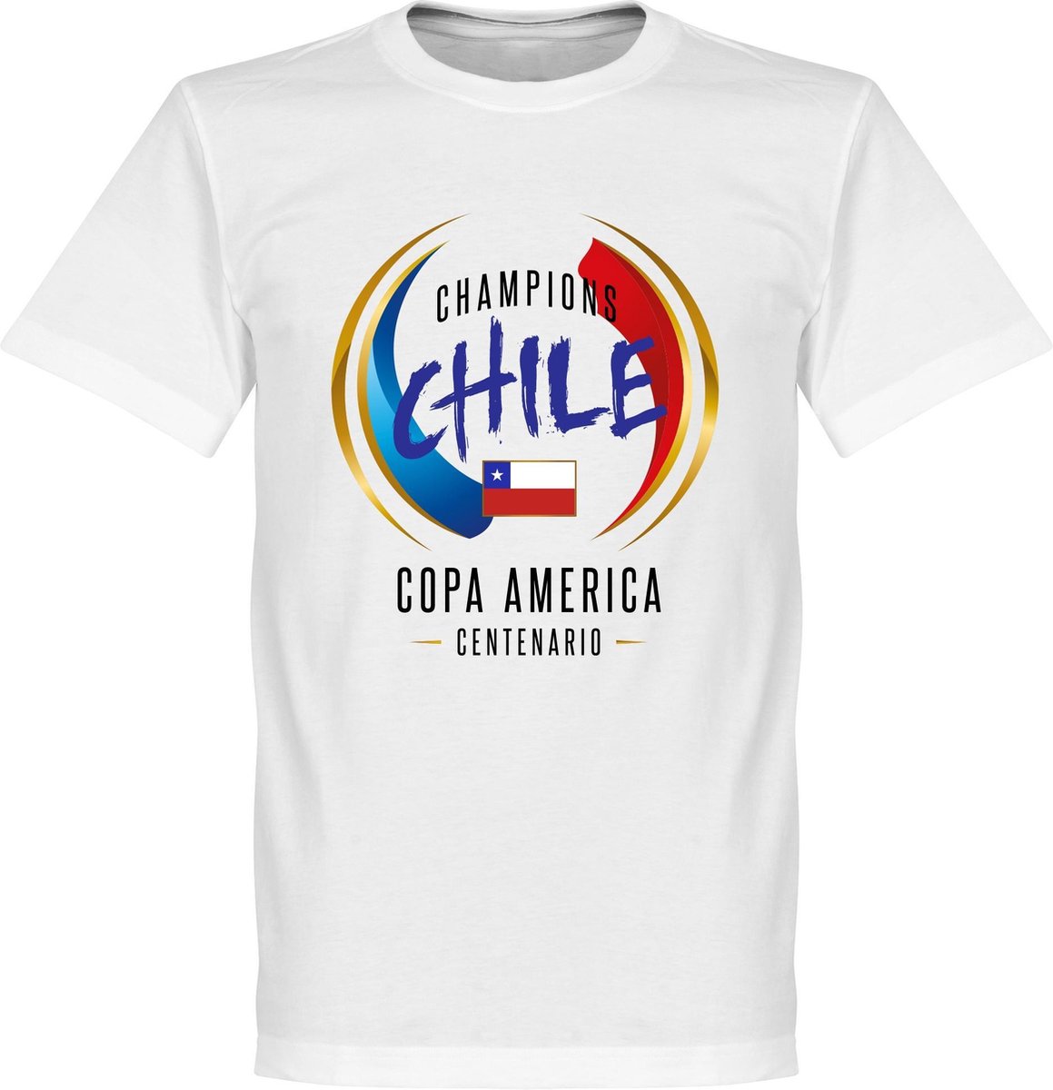 1159x1200-585 Chili COPA America Centenario 2016 Winners T-Shirt - L - Afbeelding 1
