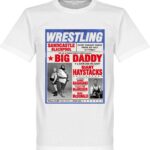 Big Daddy vs Giant Haystack Wrestling Poster T-shirt - Wit - XXXL