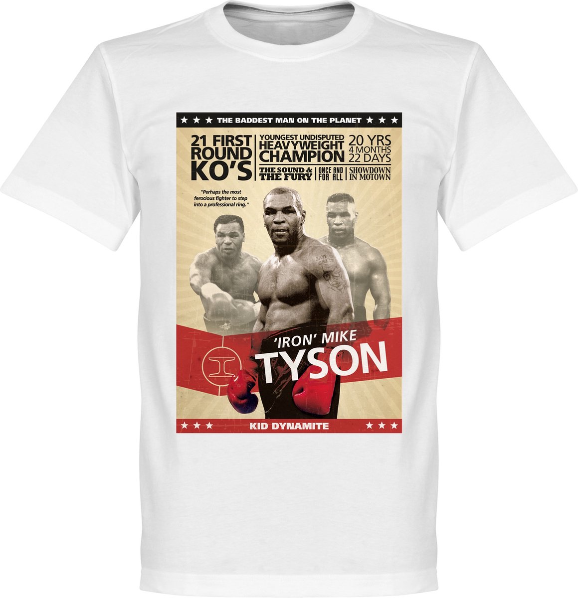 1159x1200-705 Mike Tyson Boxing Poster T-Shirt - XL - Afbeelding 1