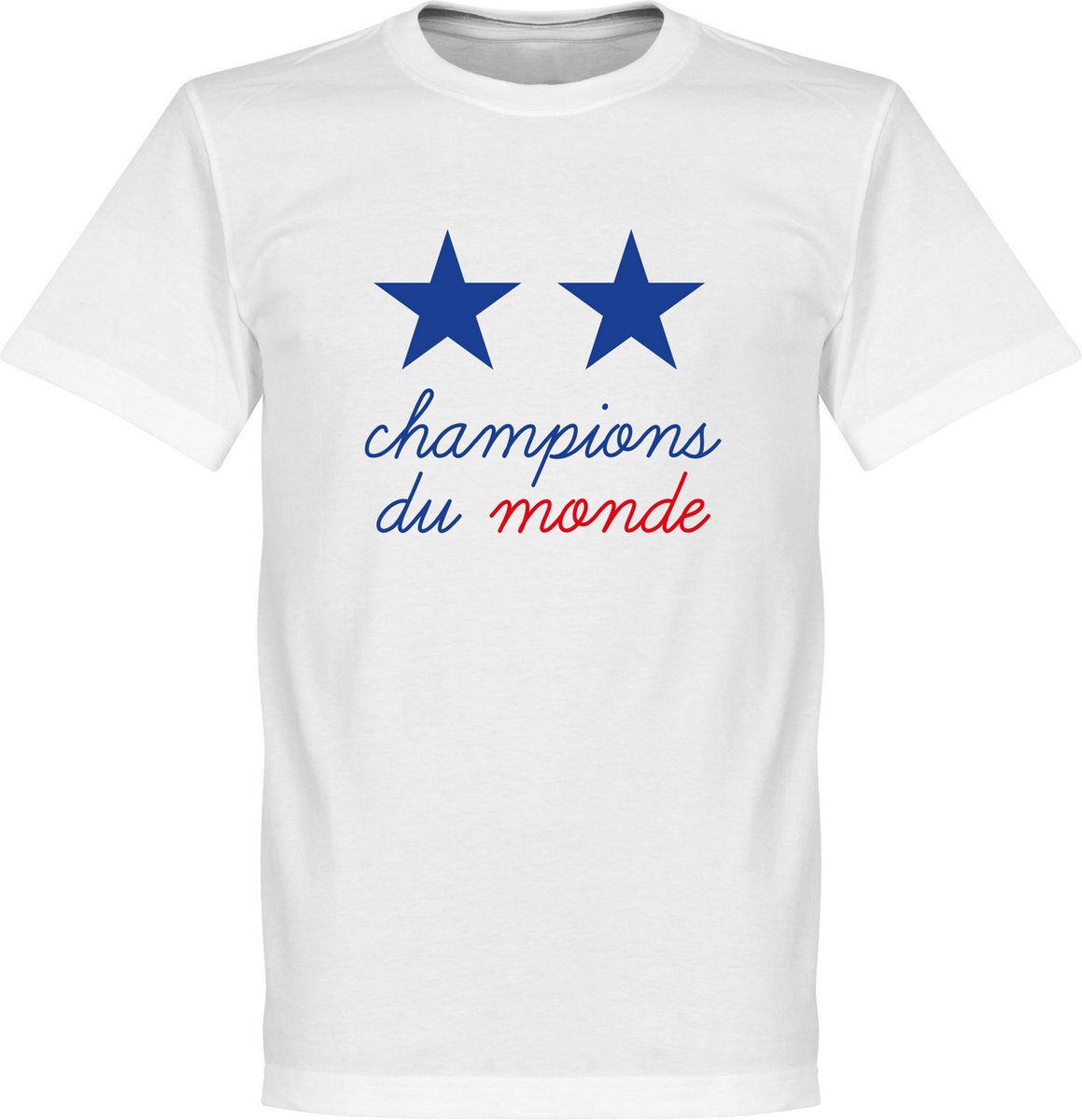 1159x1200-765 Frankrijk 2 Star Champions Du Monde T-Shirt - Wit - 5XL - Afbeelding 1