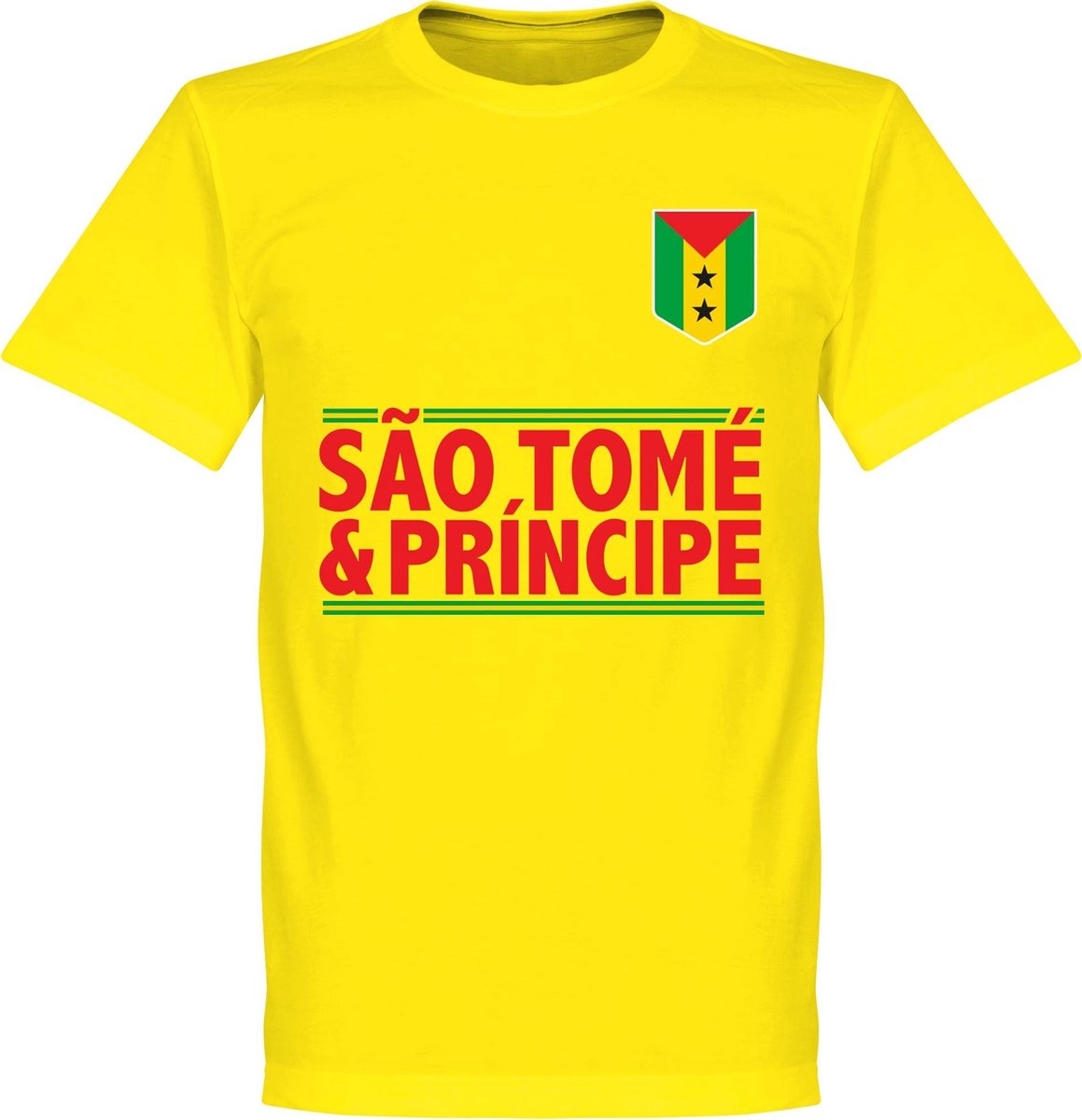 1159x1200-793 São Tomé en Príncipe Team T-Shirt - Geel - M - Afbeelding 1