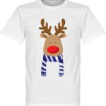 Reindeer Supporter T-Shirt - Blauw/Wit - L