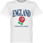 Engeland Rose International Rugby T-shirt - Wit - XXL