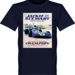 Jackie Stewart Poster T-Shirt - Navy - L