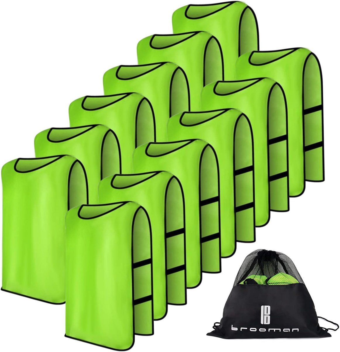 1162x1200-4 Scrimmage Trainingsvest voor Kinderen en Volwassenen - Voetbal Praktijk Jersey Pinnies (12-Pack) - Afbeelding 1