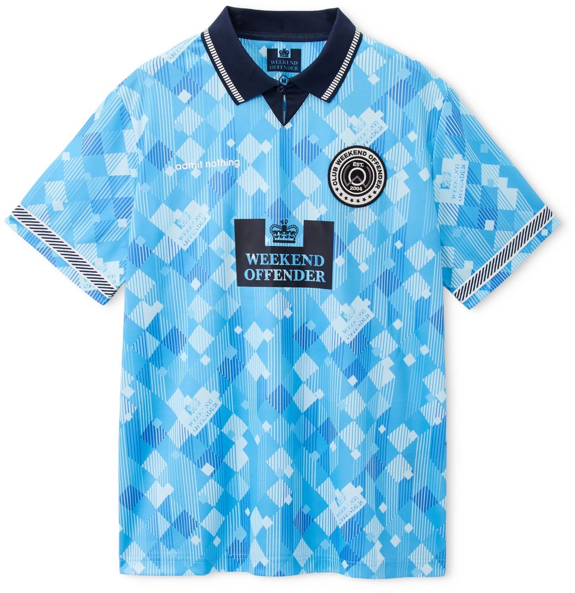 1163x1200-12 Weekend Offender - Engeland Voetbalshirt 1990 - Blauw - Afbeelding 1