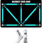 TRESTO - Voetbal mat - 1x GRIPSOKKEN - voetbal - voetbal trainingsmateriaal - dribbelmat - kinderen - voetbalmat - voetbalmatriaal - voetbal - licht blauw