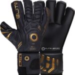 Elite Sport Black Real Keepershandschoenen - Zwart / Goud | Maat: 7