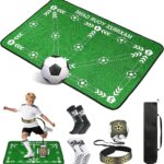 Voetbal Trainingsmat 90 x 60 cm, Antislip, Inclusief Voetbalsokken en Juggling Band, Perfect Cadeau voor Voetballiefhebbers en Kinderen
