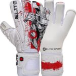 Elite Sport Samurai Keepershandschoenen - Wit / Rood | Maat: 6