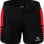 Erima Six Wings Worker Short Kinderen - Zwart / Rood | Maat: 140