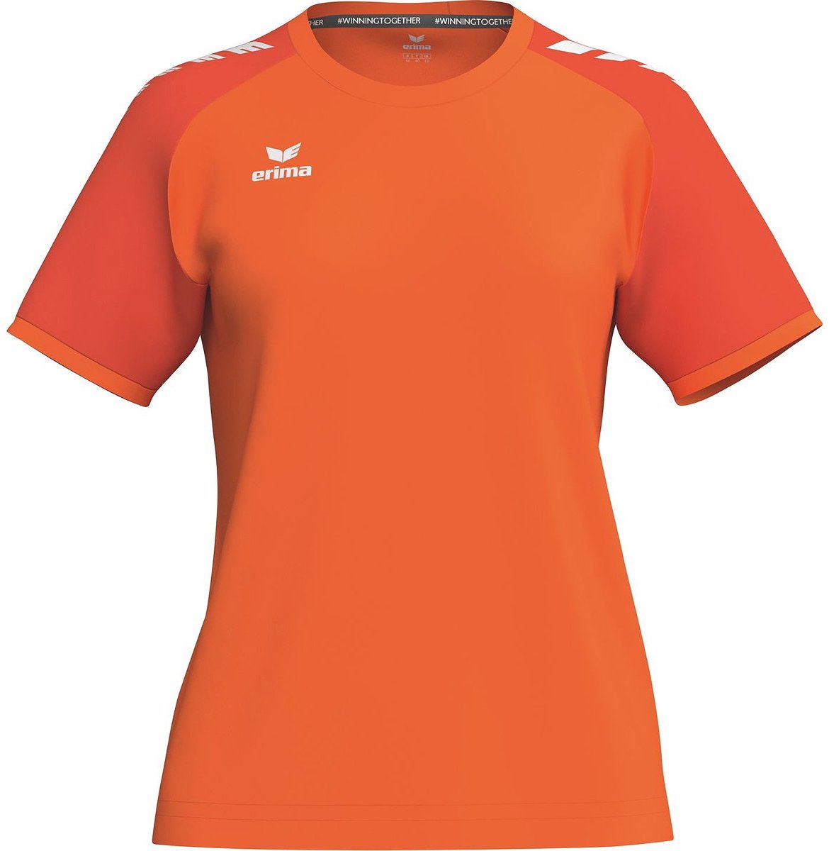 1170x1200-63 Erima Wings Shirt Korte Mouw Dames - Oranje / Mandarine | Maat: 36 - Afbeelding 1