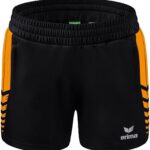 Erima Six Wings Worker Short Kinderen - Zwart / New Orange | Maat: 152