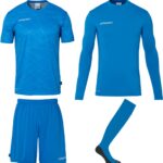 Uhlsport Prediction Bundle Keeperset Kinderen - Lichtblauw / Wit | Maat: 164