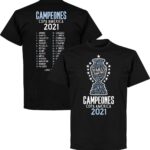 Argentinië Copa America 2021 Winners Selectie T-Shirt - Zwart - XXL
