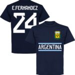 Argentinië E. Fernandez 24 Team T-Shirt - Navy - 4XL