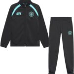 Manchester City Trainingspak Kinderen 2025/2026 - Maat 116 t/m 164 - Voetbalkleding - Sportkleding - Jongens & Meisjes - Zwart - Manchester City Fanshop