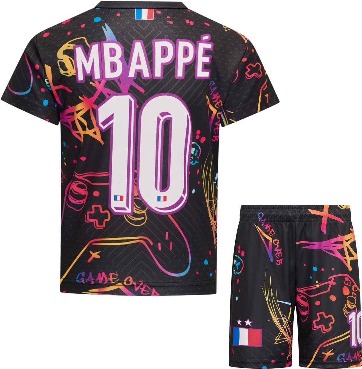 1177x1200-13 Mbappe Voetbaltenue Gaming Voetbalshirt & Broekje Set - Gaming Edition Frankrijk - Kinderen t/m Volwassen Maten - Maat 116 - Afbeelding 1