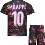 Mbappe Voetbaltenue Gaming Voetbalshirt & Broekje Set - Gaming Edition Frankrijk - Kinderen t/m Volwassen Maten - Maat S (164)