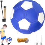 Kinderen Curved Ball 22 cm - Maat 5 Voetbal met Pomp, Net en Naalden voor Binnen en Buiten Activiteiten