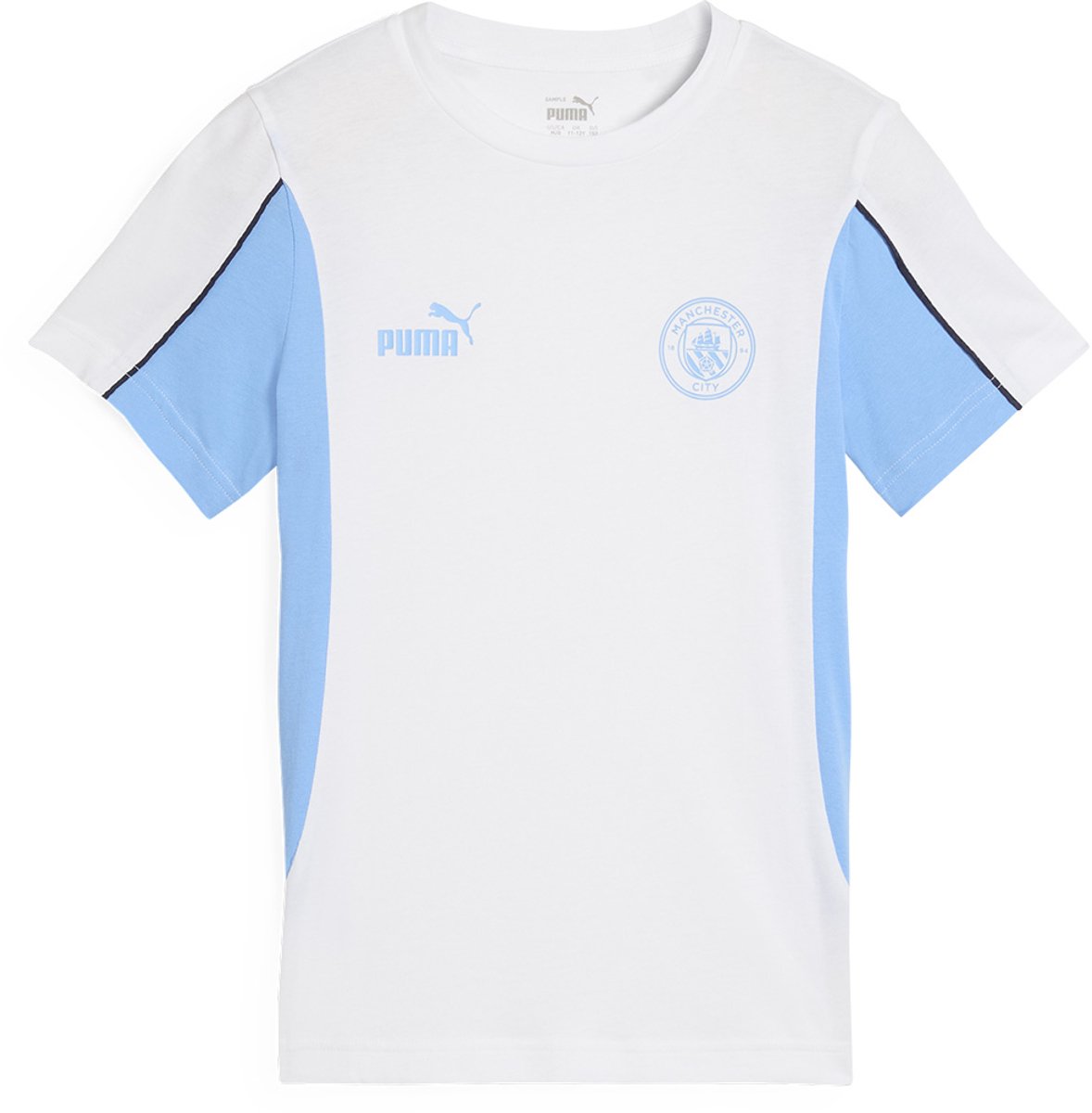 1178x1200-5 Puma Manchester City Fc Football Archive T-shirt Met Korte Mouwen Wit S Man - Afbeelding 1