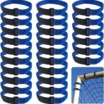 - Voetbalnet Bevestigingsriemen - Doelnet Bevestigingsmiddelen - Val - Middernacht Blauw - Verstelbare Haak en Lus - 30 Stuks - Geschikt voor Voetbal Doelnet - Blauw Model