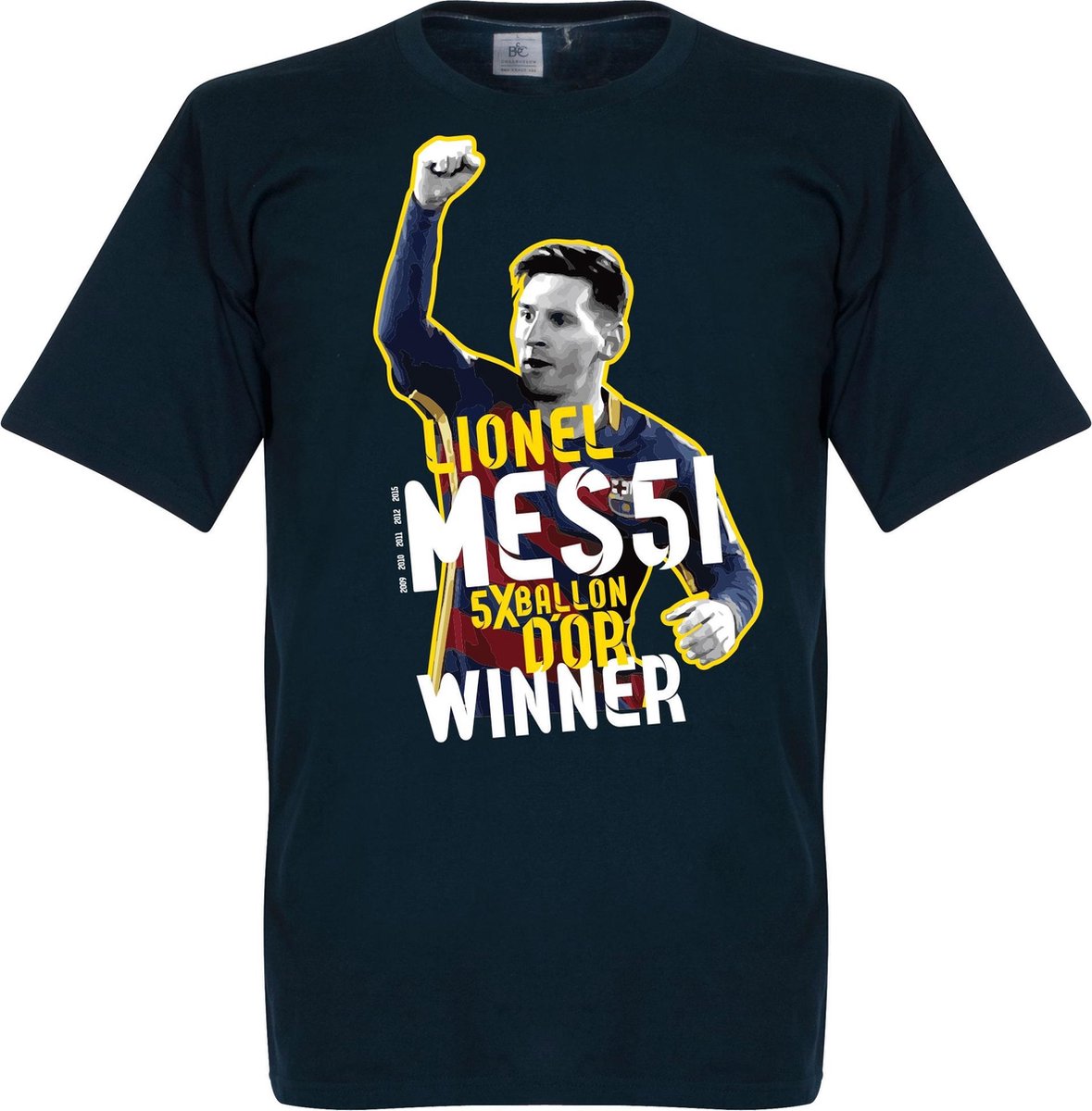 1179x1200-4 Messi 5 Times Ballon D'Or Winner T-Shirt - XXXXL - Afbeelding 1