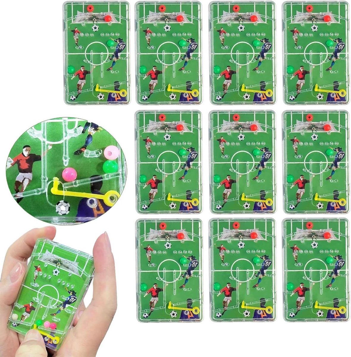 1181x1200-19 Allecto Plus - Mini-geduldspel flipper voetbal tennis spelletjes - 10 stuks - Kinderen - Jongens - Zandplaats - Verjaardagsfeest - Kindermix - Afbeelding 1